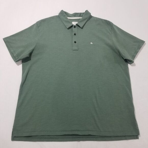 Rag & Bone Polo Shirt Mens Extra Large XL Golf Casual Green Cotton Athletic Fit - Picture 2 of 12